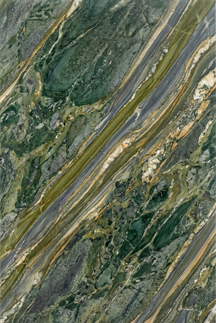 Verde Imperiale full stone slab